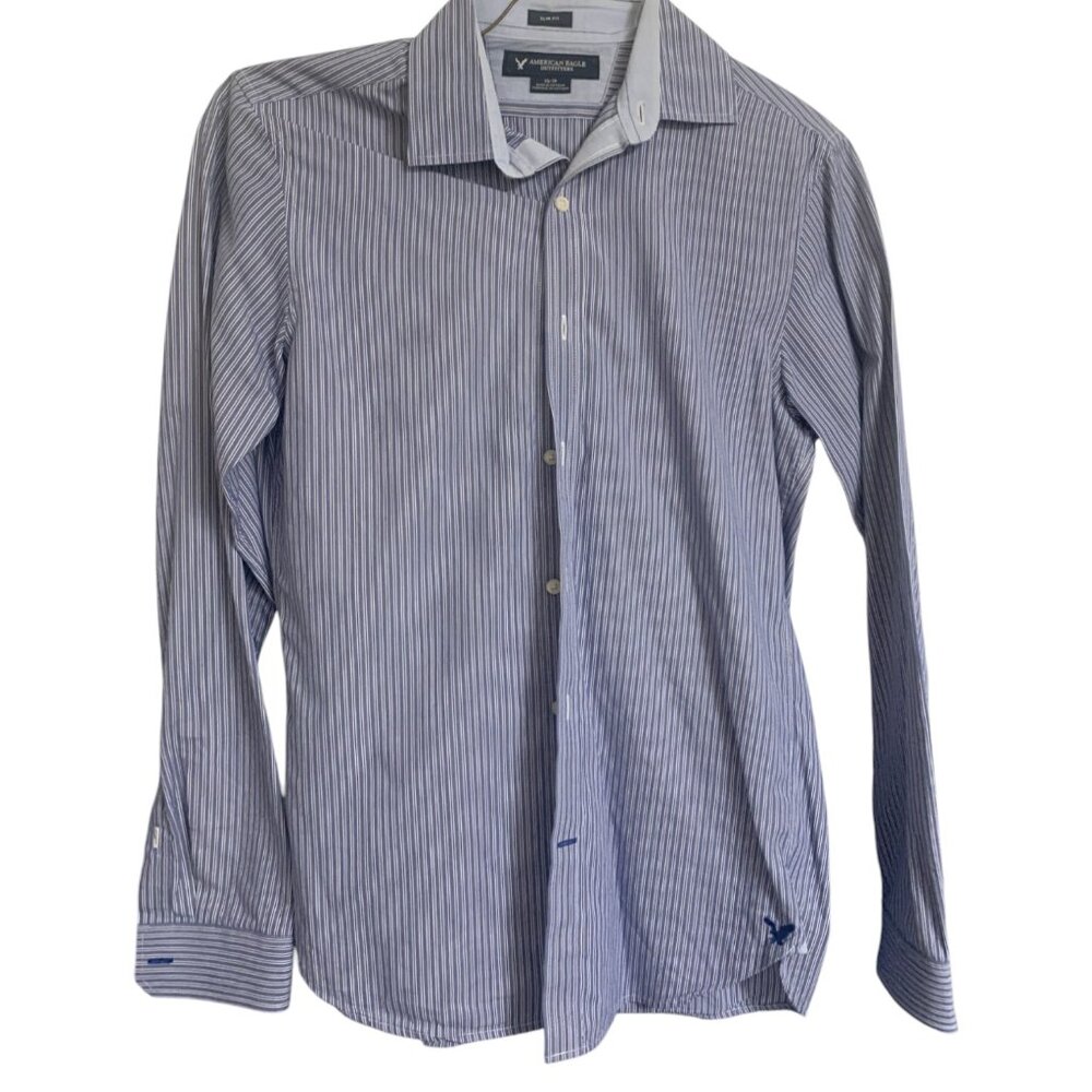American Eagle Slim Fit Men’s Striped Button Down Shirt - Size XS